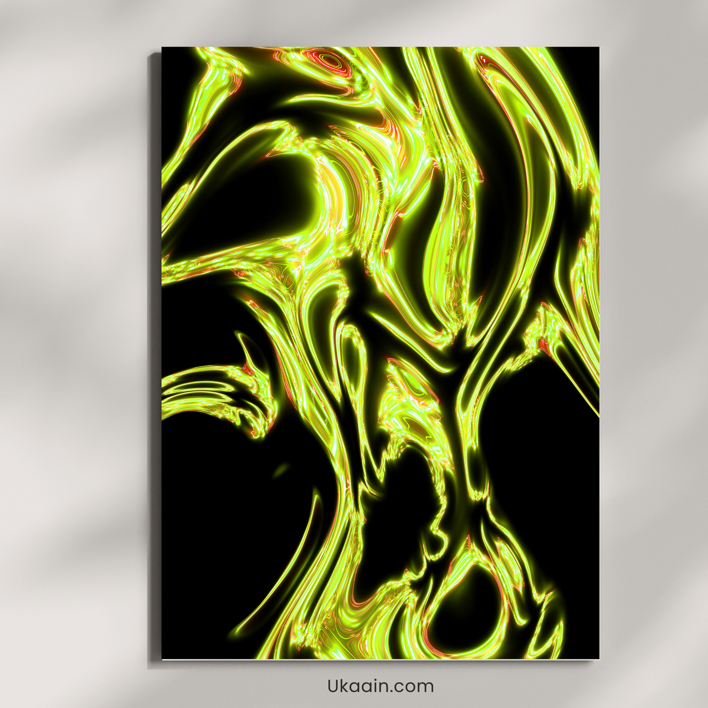 The Neon Pulse of Electric Energy - Premium Metal Poster