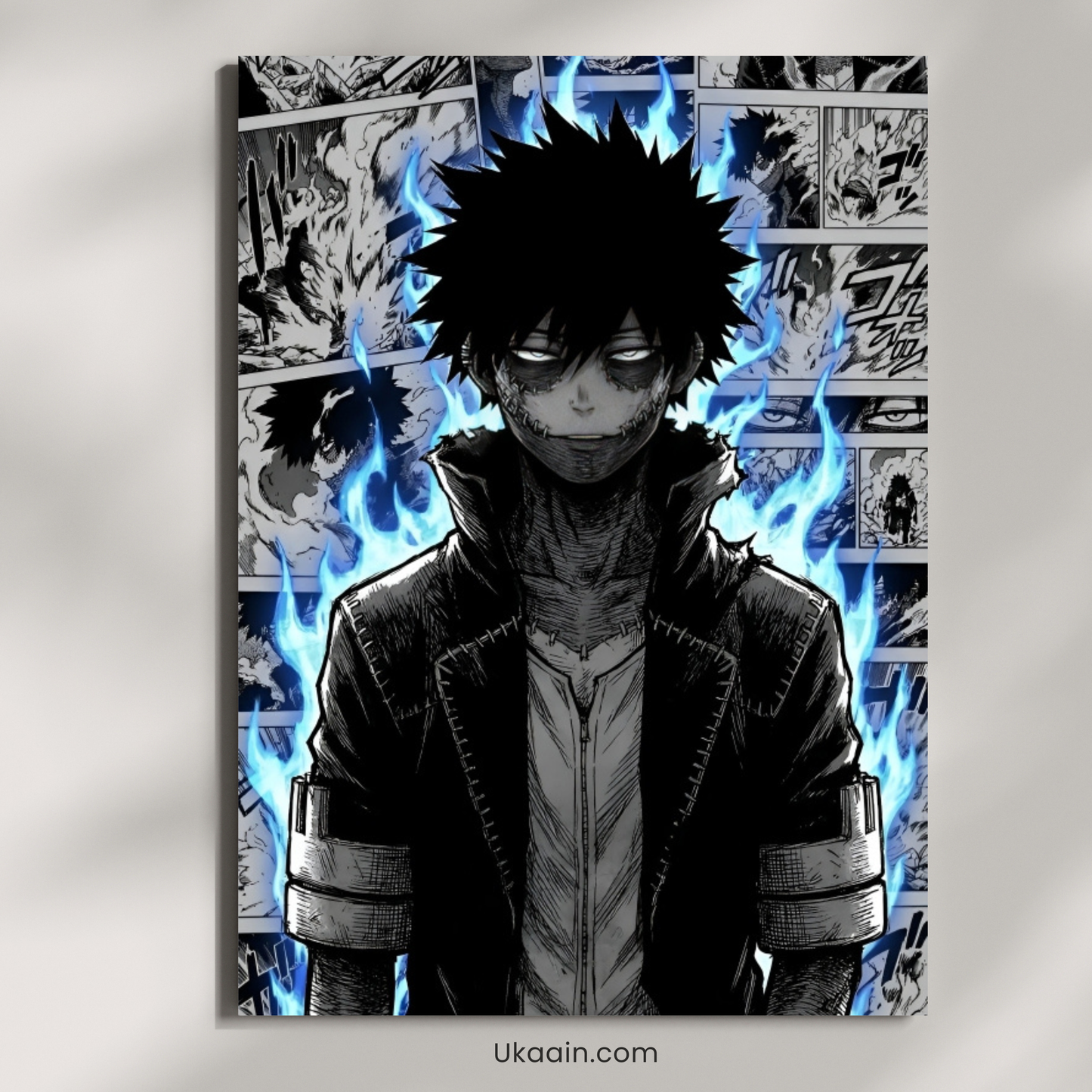 Dabi: The Blue Inferno Manga Edition - Premium Metal Poster