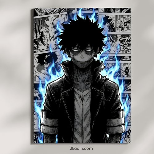 Dabi: The Blue Inferno Manga Edition - Premium Metal Poster