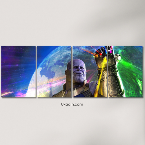 Titan's Snap: Thanos Infinity Gauntlet Cosmic Triptych - Premium Metal Poster