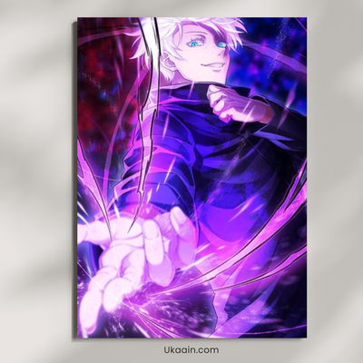 Purple Void Annihilation - Premium Metal Poster