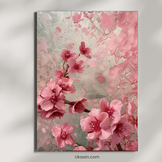 Sakura Serenity: The Ethereal Bloom - Premium Metal Poster