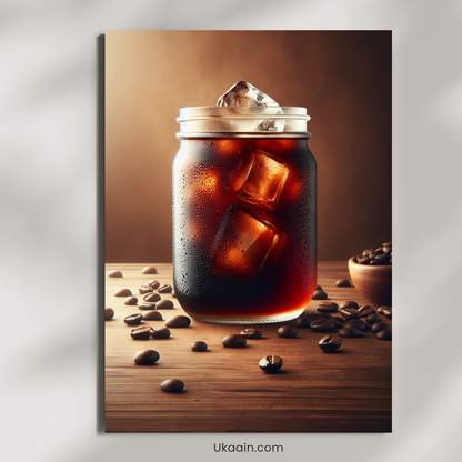 Arctic Brew: Cold Brew Mason Jar - Premium Metal Poster