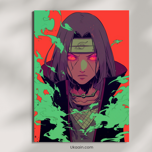 The Silent Sacrifice: Itachi Uchiha - Premium Metal Poster