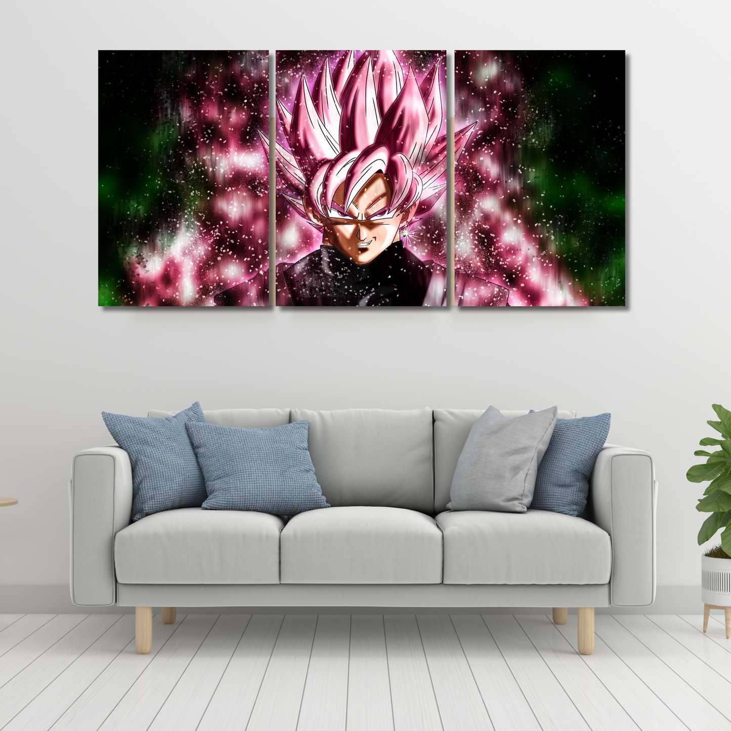 Divine Rose: Cosmic Pink Warrior - Premium Metal Poster