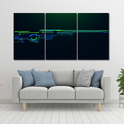 AWM Neon Prism: 3-Panel - Premium Metal Poster