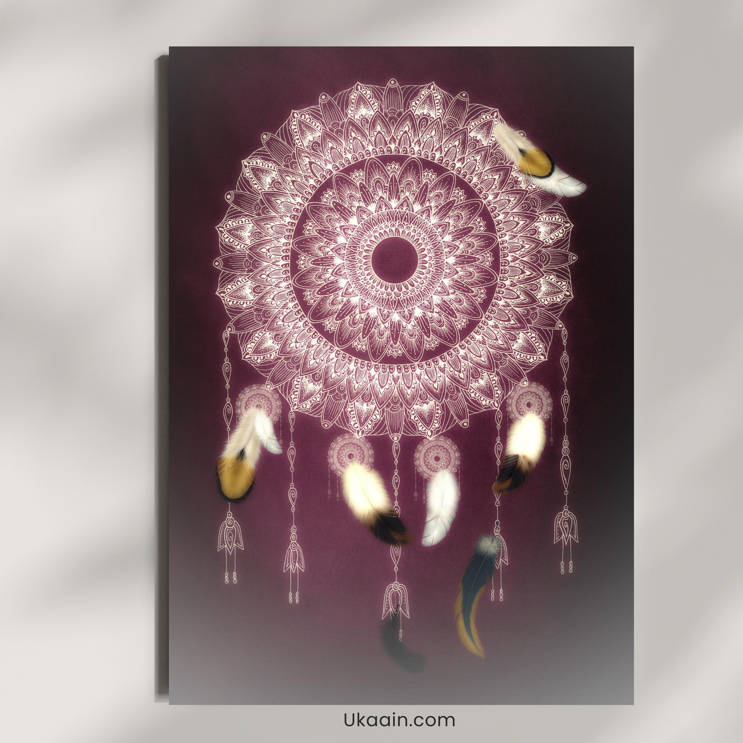 The Sacred Aura of the Mystic Dreamcatcher - Premium Metal Poster