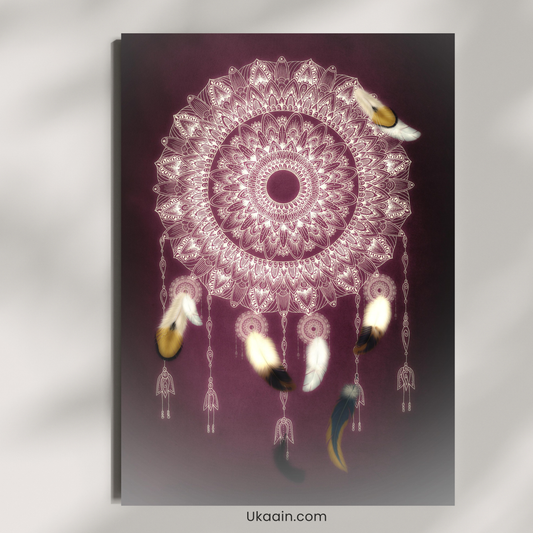 The Sacred Aura of the Mystic Dreamcatcher - Premium Metal Poster