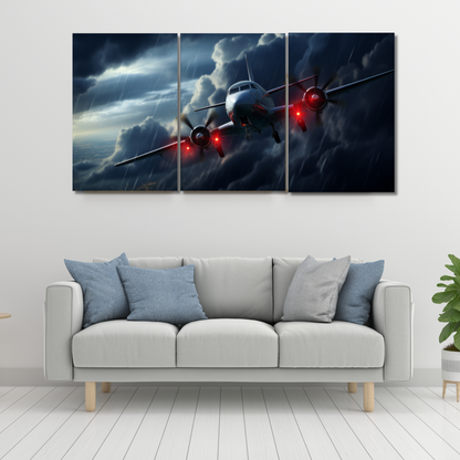 Storm Chaser: Cinematic Aviator - Premium Metal Poster