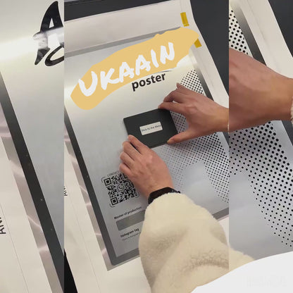 Retro Velocity: 10-Panel Abstract Muscle Car - Premium Metal Poster