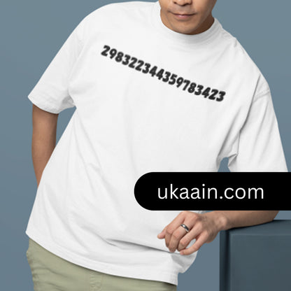 Premium Numnbers Oversized White T-Shirt